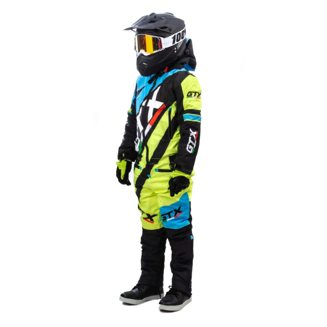 Комбинезон для снегохода (детский) GTX №6 blue-yellow (текстиль) (10Y)
